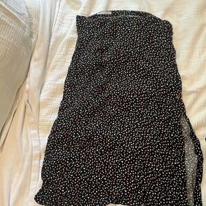 Reformation Black Polka Dot Skirt
